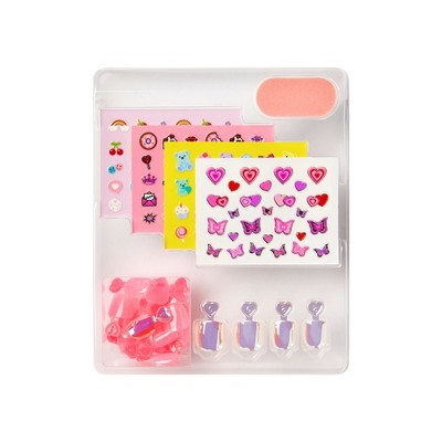 Impress Mini Nail Artist Kit Press-On Fake Nails for Kids Squoval - Wannabe U - 31ct