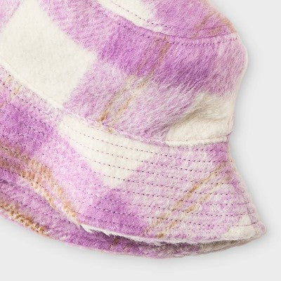 Girls' Plaid Bucket Hat - Cat & Jack Pink