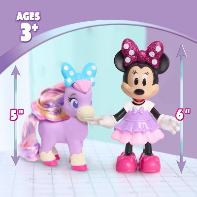 Minnie Mouse Deluxe Pampered Doll Pet Animal Figure: No Articulation Plastic Action Figures Set