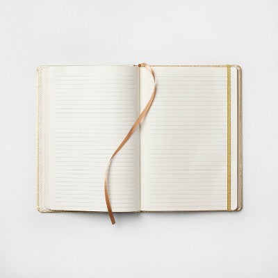 192pg Ruled Journal 10"x7" Metallic Gold - Threshold: Hard Cover, College Ruled, FSC Certified, Gold Notebook