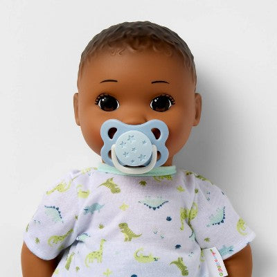 14" Boy Baby Doll - Dark Brown Hair + Brown Eyes - Gigglescape