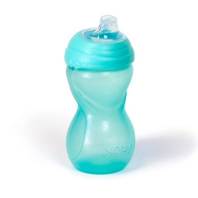 Nuby 10oz Polypropylene Clikit Frosted Soft Spout Sippy Trainer Cups - Dark Blue/Blue - 2pk