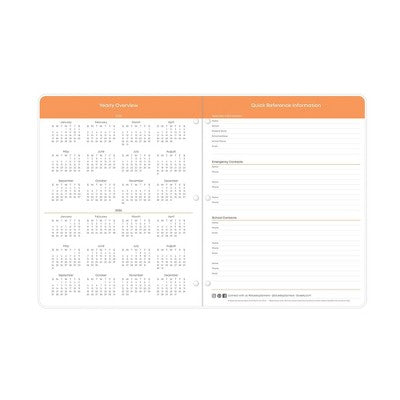 Blue Sky Monthly Teacher Lesson Stapled Planner 8.5"x1" Clear Cover Mira Pink