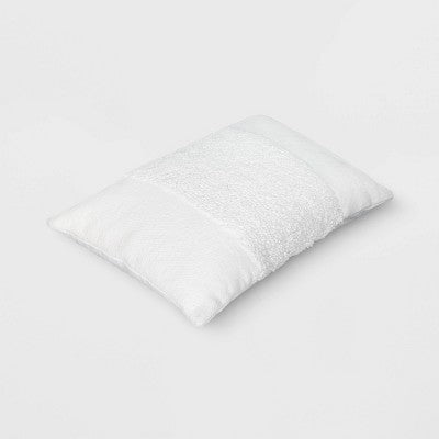 Cotton Tufted Lumbar Throw Pillow Ivory - Threshold: Geometric Pattern, Indoor Use, Polyester Fill