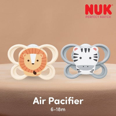 NUK Perfect Match Air Pacifiers 6-18m - 2pk: BPA-Free, Silicone, Pacifier Accessories