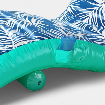 Chaise Lounge Solid Water Floats and Inflatables Pool Launger - Sun Squad New Palm