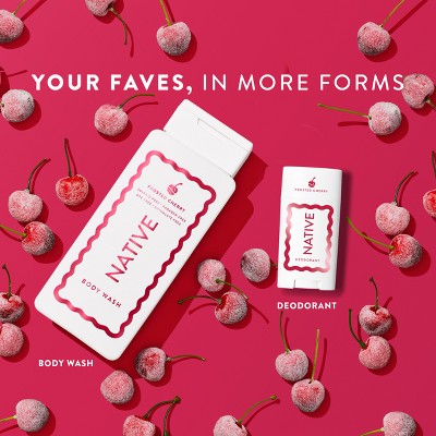 Native Holiday Limited Edition Aluminum-Free Mini Deodorant - Travel Size - Frosted Cherry - 0.35oz