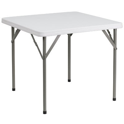 Flash Furniture 2.85-Foot Square Granite White Plastic Folding Table (LOCAL PICKUP ONLY)