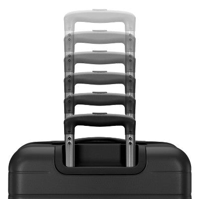 American Tourister Trunk Hardside Spinner Suitcase - Black: Wheeled Check Luggage