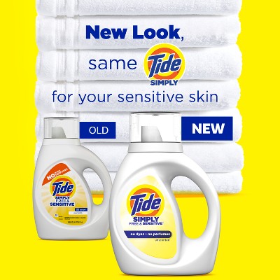 Tide Simply Free & Sensitive Liquid Laundry Detergent - Unscented - 84oz