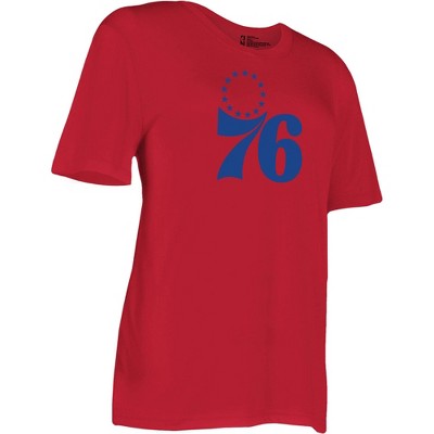 NBA Philadelphia 76ers Women's Short Sleeve Crew Neck T-Shirt - L
