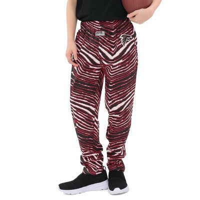 NFL Atlanta Falcons Zubaz Youth Zebra Screen Print Pants - 16/18