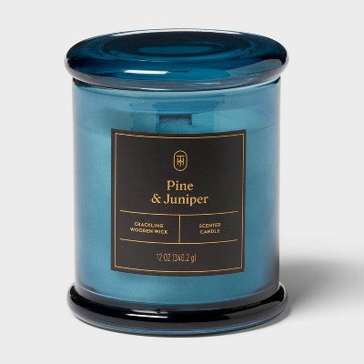 Wooden Wick Pine and Juniper Jar Candle 12oz - Threshold