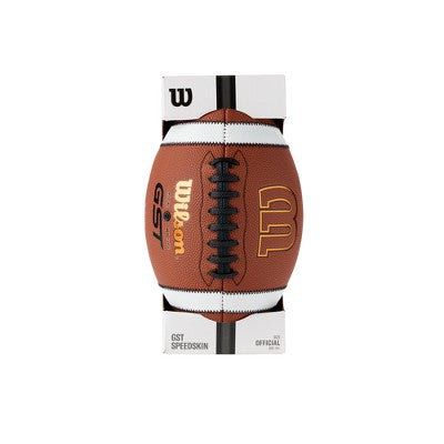Wilson GST Speed Skin Official Football - Brown: Regulation Size, Leather Composite, Butyl Bladder