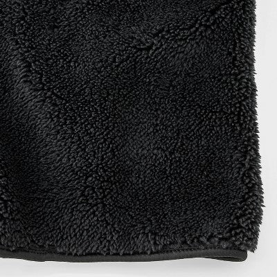 Men's Faux Shearling Neck Warmer Scarf - Goodfellow & Co Black