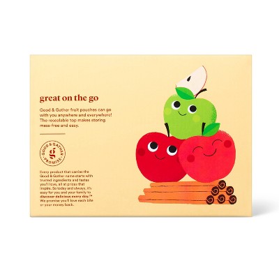 Good & Gather Apple Cinnamon Fruit Puree Applesauce Pouches - 12ct - Good & Gather