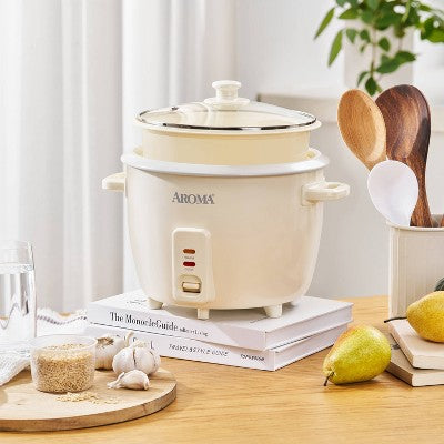 Aroma 16 Cup Rice Cooker with Pop Up Steam Tray