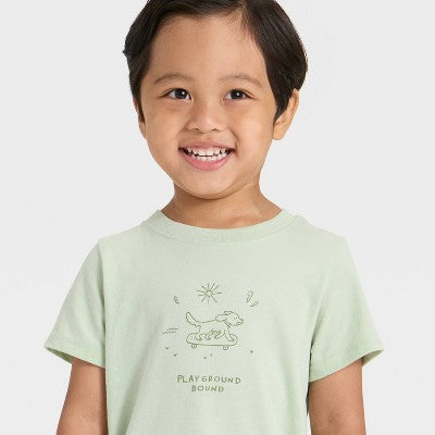 Toddler Boys' Graphic T-Shirt - Cat & Jack Light Green 4T