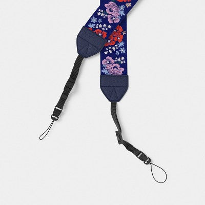 Camera Strap - heyday Poppy Flowers