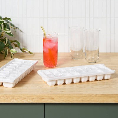 2pk Plastic Ice Tray White - Room Essentials