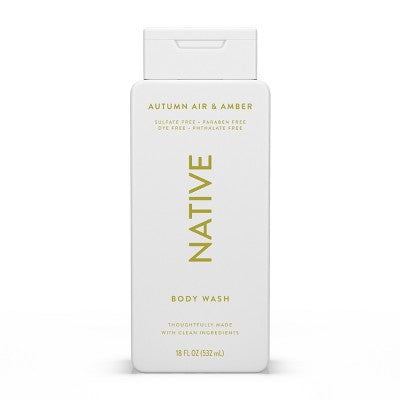 Native Limited Edition Body Wash - Autumn Air & Amber - Sulfate Free - 18 fl oz