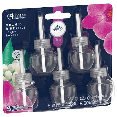 Glade PlugIns Scented Oil Air Freshener - Orchid & Neroli - 3.35oz/5pk