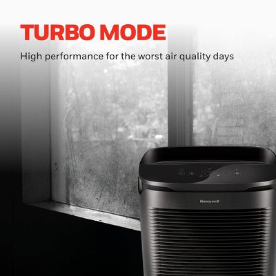 Honeywell Power Plus HEPA Air Purifier for Medium and Large Rooms Black: 4 Settings, 100-300 sq. ft., AHAM & Energy Star Certified