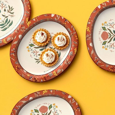 Fall Floral Platter Disposable Plates 12" - 16ct - up&up