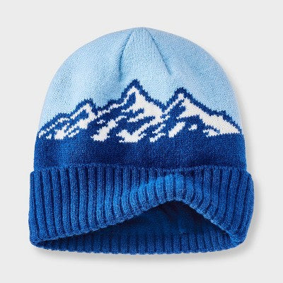 Boys' Mountain Beanie - Cat & Jacks Blue/White