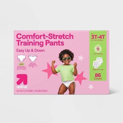 Girls' Disposable Training Pants - 3T-4T - 86ct - up&up