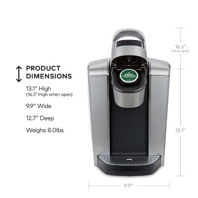 Keurig K-Elite Single-Serve K-Cup Pod Coffee Maker with Iced Coffee Setting - Silver: 75 oz Capacity, Dishwasher-Safe Parts