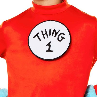 Dr. Seuss Kids' Thing 1 Thing 2 Costume Jumpsuit Orange S