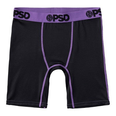 PSD Boys' 2pk Spray Paint Printed Boxer Briefs - Black/Purple/Yellow M