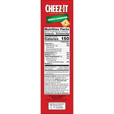 Cheez-It White Cheddar Baked Snack Crackers - 12.4oz