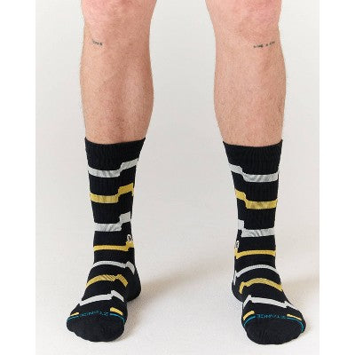 Stance Men's Wavy Crew Socks - Heathered Yellow 6-12