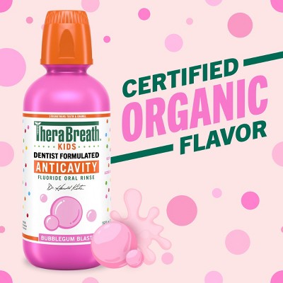 TheraBreath Kids Bubble Gum Mouthwash - 10oz