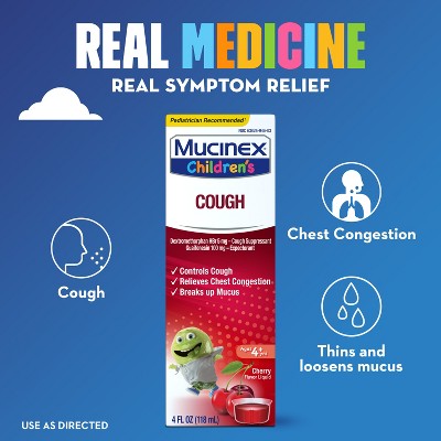 Mucinex Children's Cough Medicine - Cherry Liquid - 4 fl oz