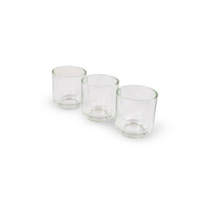 3pk Glass Votive Clear - Bullseye's Playground