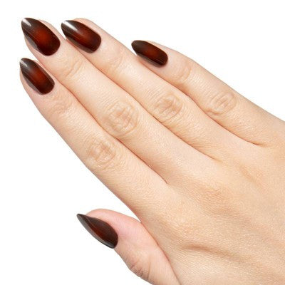 Olive & June Press-On Fake Nails - M Almond - Subtle Chocolate Aura - 42ct