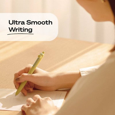uniball Zento Retractable Liquid Gel Pens, 0.7mm Medium Point, Black Ink, Tropical Barrel Colors, 4ct - Smooth, Quick-Drying Gel Ink