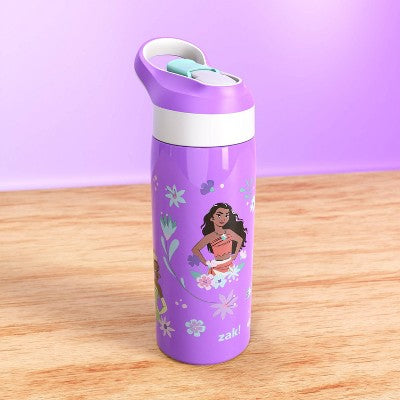 Zak Designs 19oz Princess Stainless Steel Water Bottle Purple