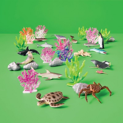 Sea Animal Figure - 30pc - Gigglescape: PVC Animal Playset Toy