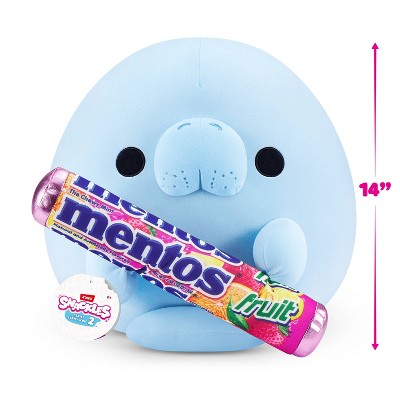 Snackles 14" Sea Cow and Mentos Stuffed Animal: Manatee Plushie, Polyester Character Toy