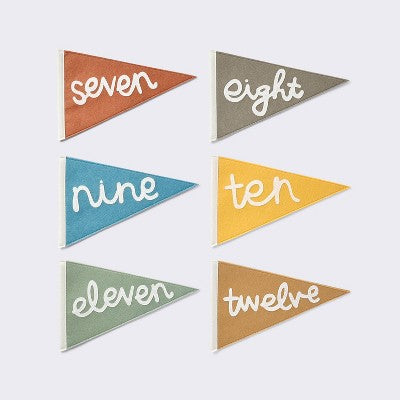 Milestone Felt Pennants - Multi Color - Cloud Island