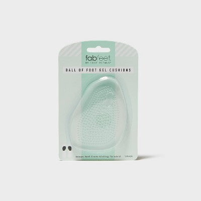 Fab Feet Women's by Foot Petals Ball of Foot Gel Insoles Shoe Cushion Clear - 1 pair