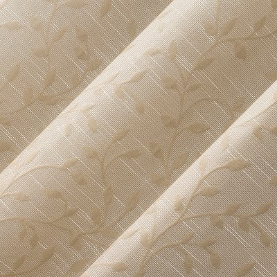 40"x84" Sun Zero Brinlee Leaf Silhouette 100% Blackout Grommet Curtain Panel Taupe: Modern Floral, Energy Efficient