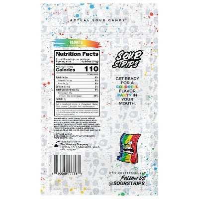 Sour Strips Rainbow Candy - 3.4 oz