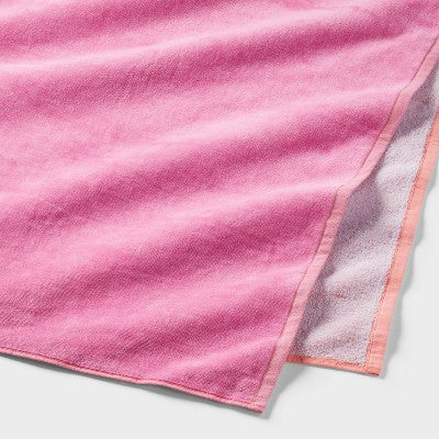 XL 'WOW' Reversible Beach Towel Peach/Pink/Purple - Sun Squad