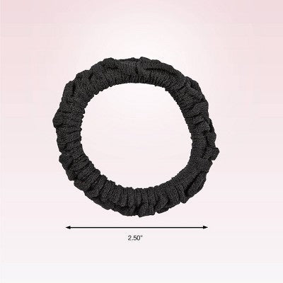 scunci Unbreakable Ruched Comfy Hair Elastics - Black - All Hair - 8pk
