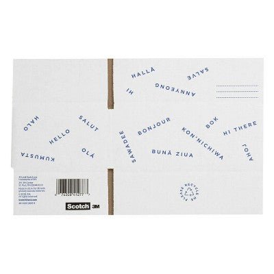 Scotch Packet Small Mailing Box: Cardboard Shipping Box, 9.5" x 6", White, Flap Closure, Single Pack